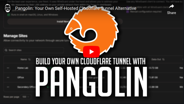 Pangolin: Your Own Self-Hosted Cloudflare Tunnel Alternative